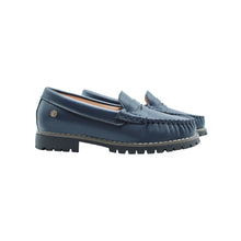 Navy leather