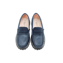 Navy leather