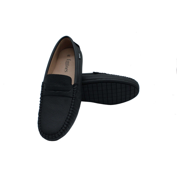 Black Pebbled Leather