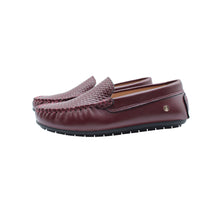 Burgundy leather