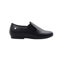 Black leather dress shoe