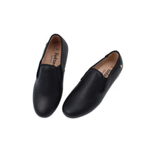 Black leather dress shoe